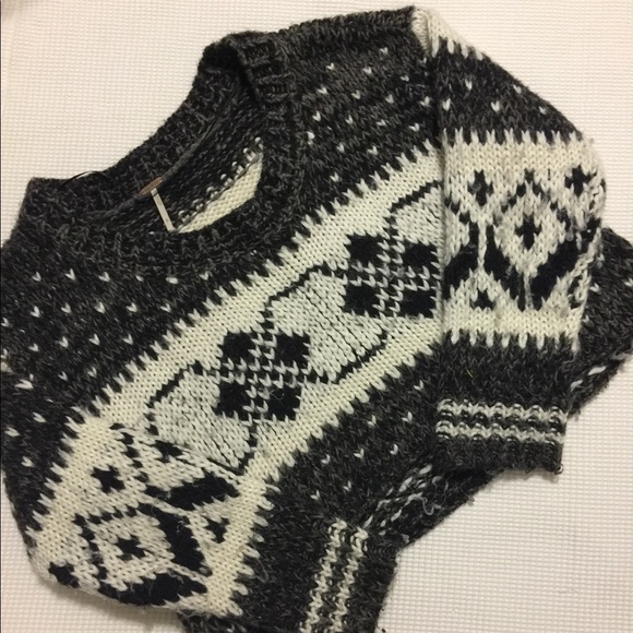 Free People Fair Isle Crop Top Sweater - Picture 2 of 7